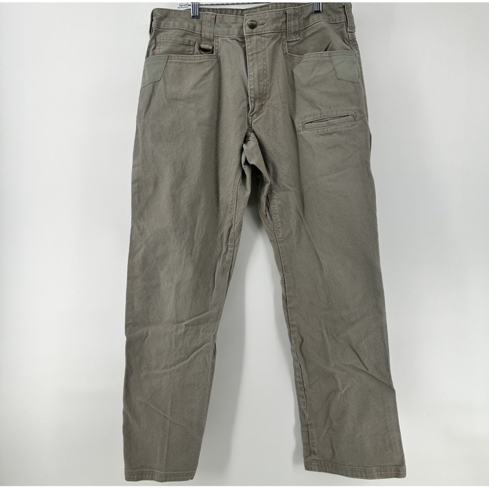 Noble Outfitters Hammer Drill Canvas Pants Mens 34x30 Olive Tan Utility Workwear